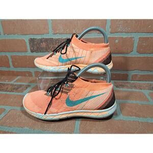 Nike Free Flyknit 3.0 Women's Sneakers 6.5 Orange/Pink Running Shoes 718420-008